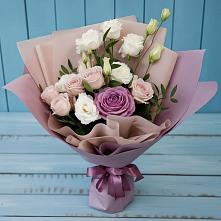 Букет цветов из:  Розы и Лизиантусы в Башмаково