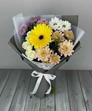 Букет цветов из:  Розы, Герберы и Хризантемы #REPLACE_PRED# Башмаково